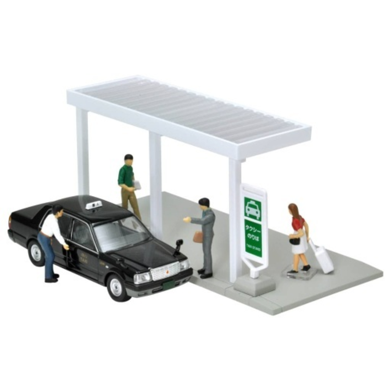 1/64 Diorama Collection DioColle 64 #Car Snap 04b Taxi Station (w/Toyota Crown Comfort)